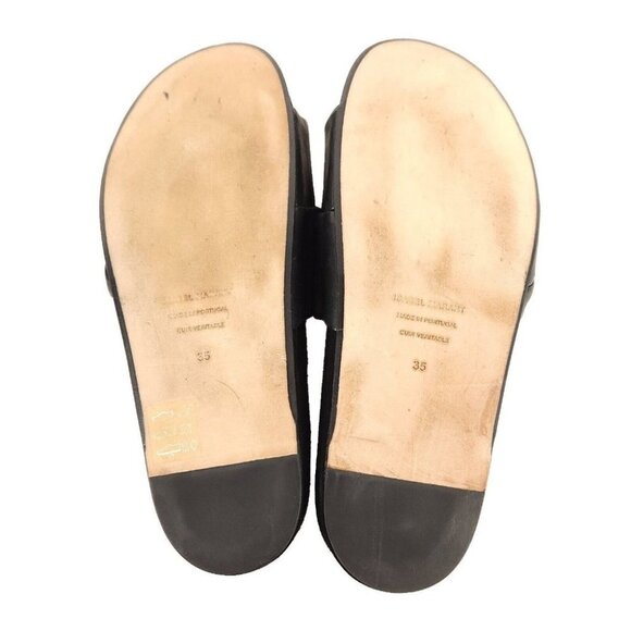 Isabel Marant Boop Leather Sandals Mirvin Mules 35 US 5 New Womens Black - Picture 8 of 9